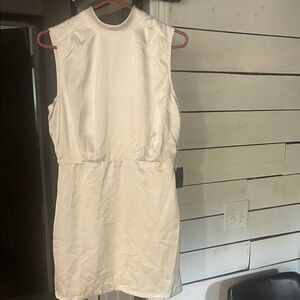 Lulu's Elegant White Mini Dress